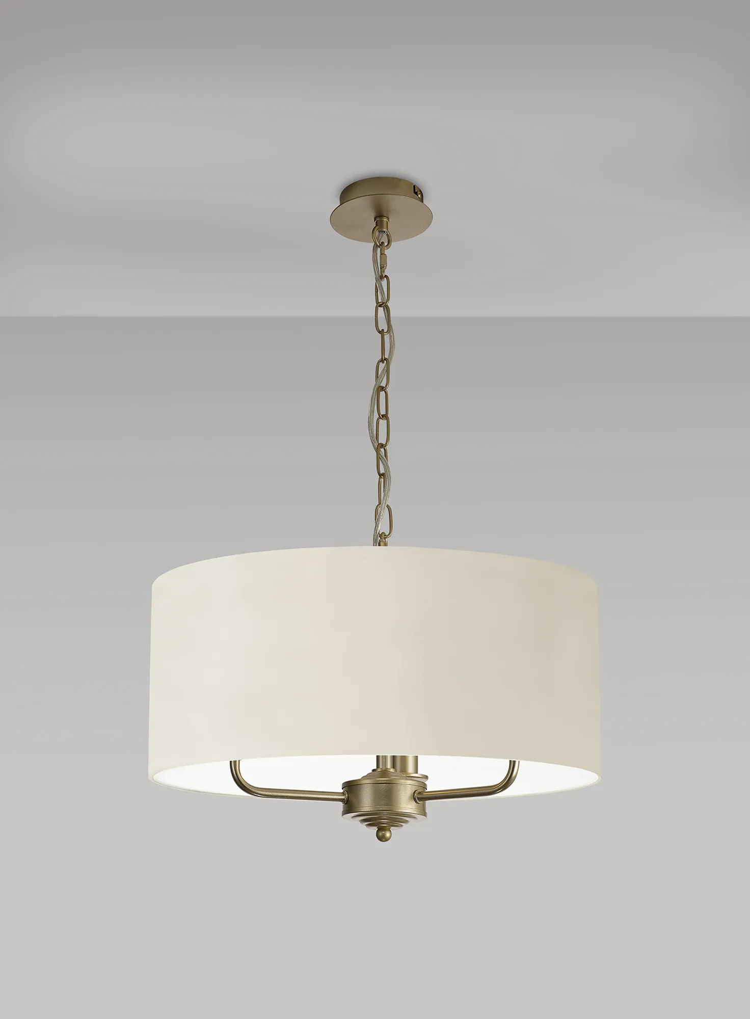 Banyan 50cm 3 Light Pendant Champagne Gold, Ivory Pearl/White DK0971  Deco Banyan CG IV